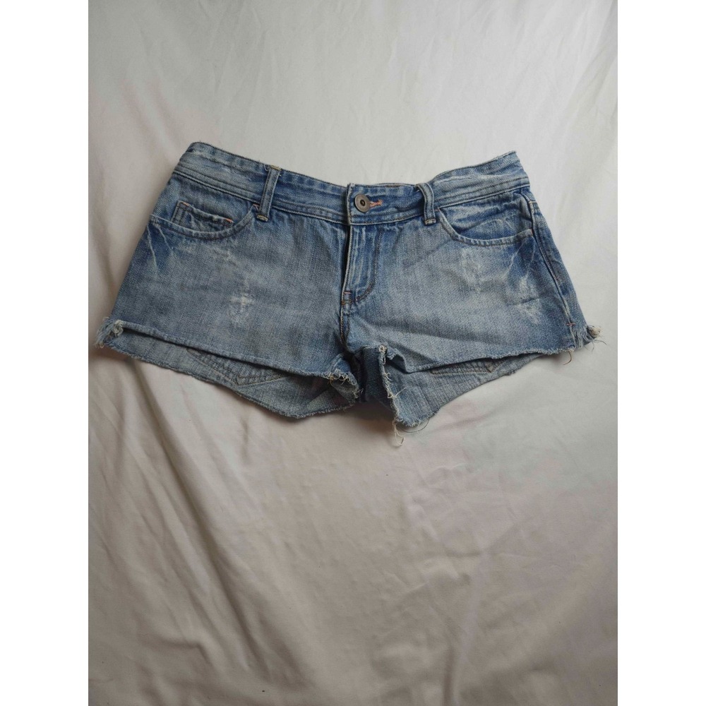 American Eagle Shorts Womens 4 Blue Denim Boho Grunge Festival Summer Streetwear